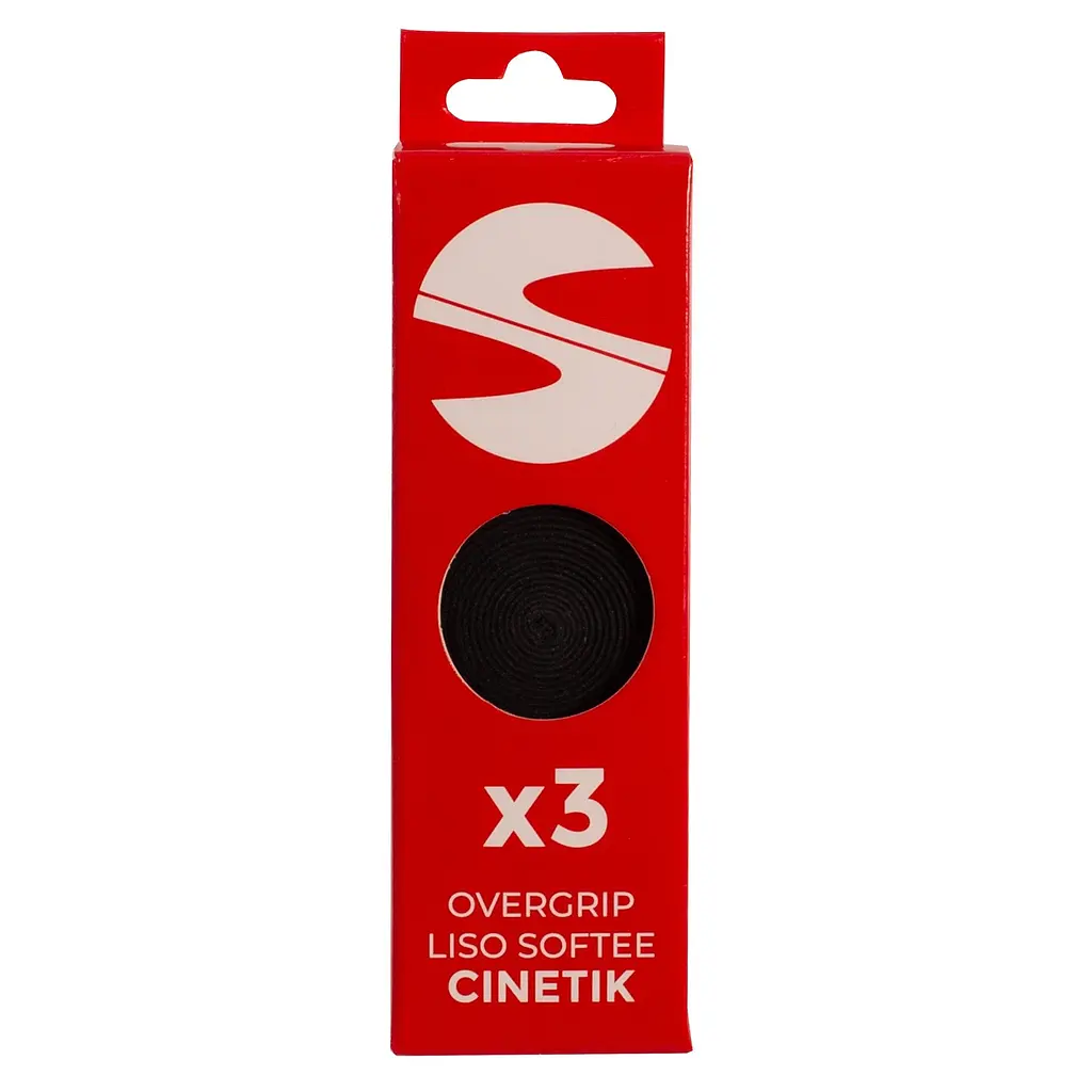 Обмотка ракетки SOFTEE CINETIK гладка чорна 3 шт