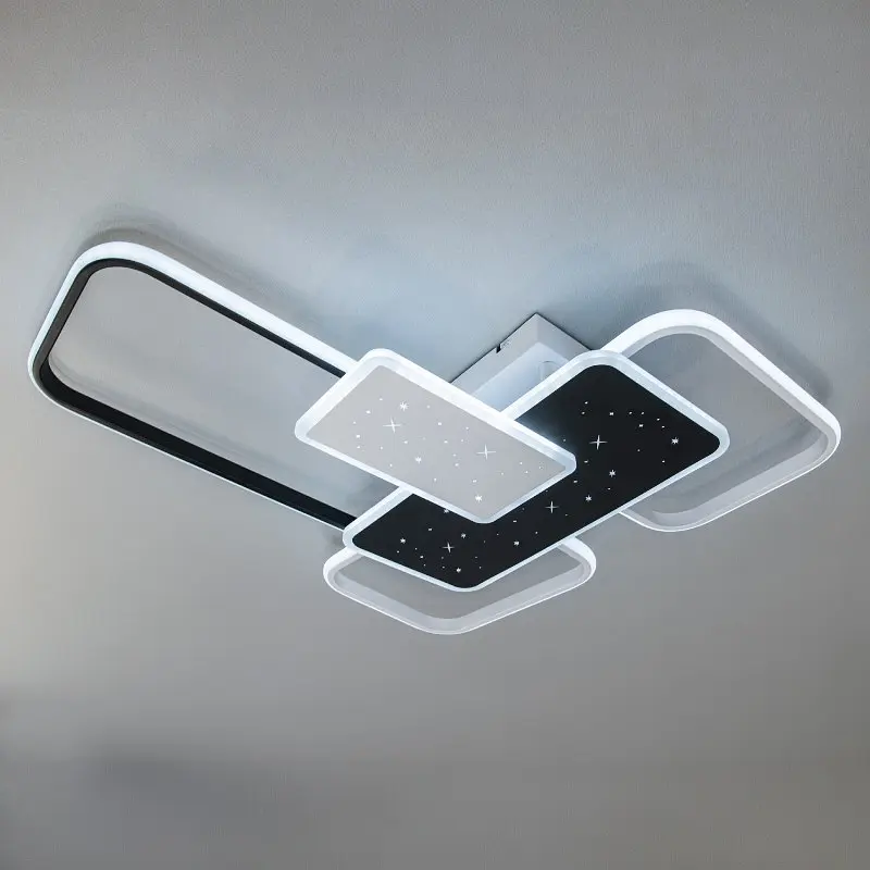 LED люстра модерн 2449WH+BK dimmer - фото 5