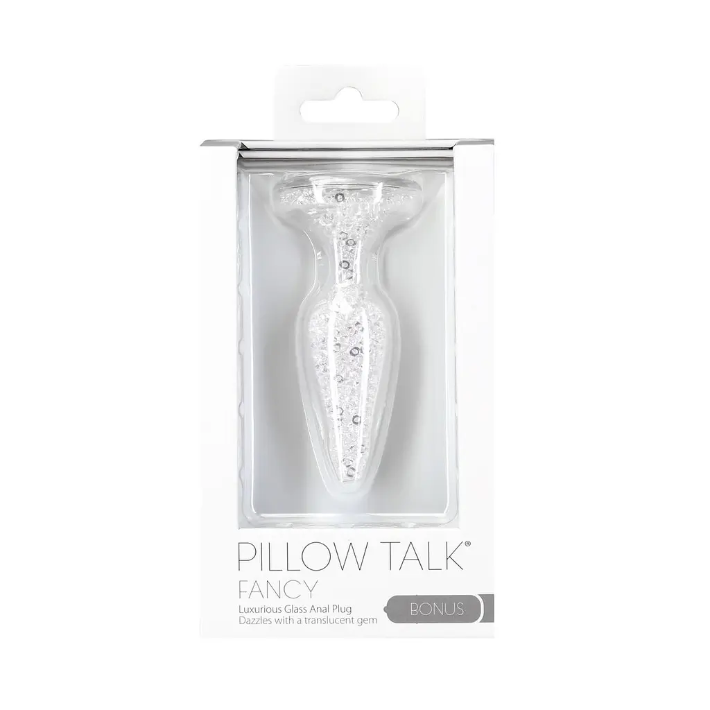 Скляна анальна пробка Pillow Talk Fancy Luxurious Glass Anal Plug, ⌀3,1см, віброкуля в подарунок - фото 5
