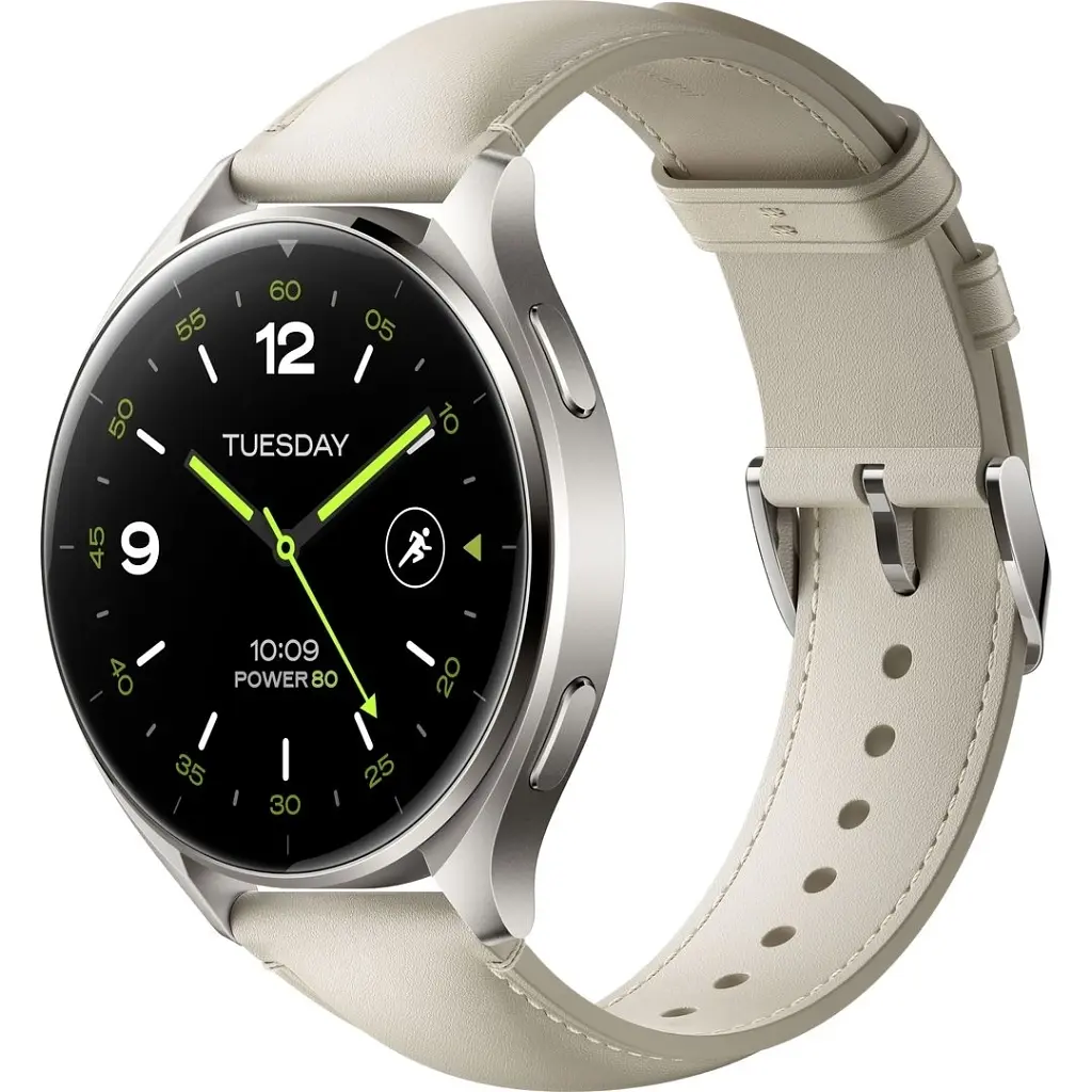 Смарт-часы Xiaomi Watch 2 Titan BHR9306GL Gray Case White Leather Strap (1093970) - фото 2