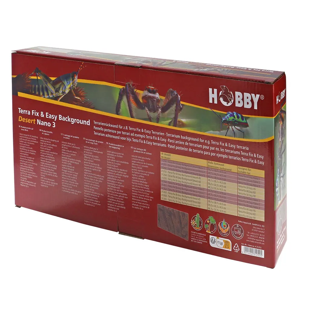 Фон для тераріуму 3D Hobby Terra Fix & Easy Background Dessert Nano 3 40,2x19,3x4,5см (31252) - фото 6
