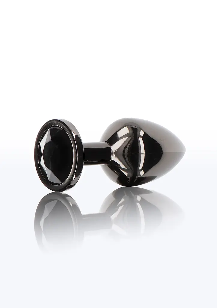 Анальна пробка Taboom Butt Plug With Diamond Jewel L, 9.5 см (чорний) - фото 2