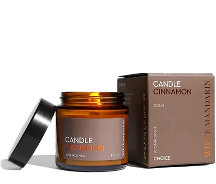 Аромасвічка SPA-догляд для шкіри рук Candle Cinnamon White Mandarin 100 мл