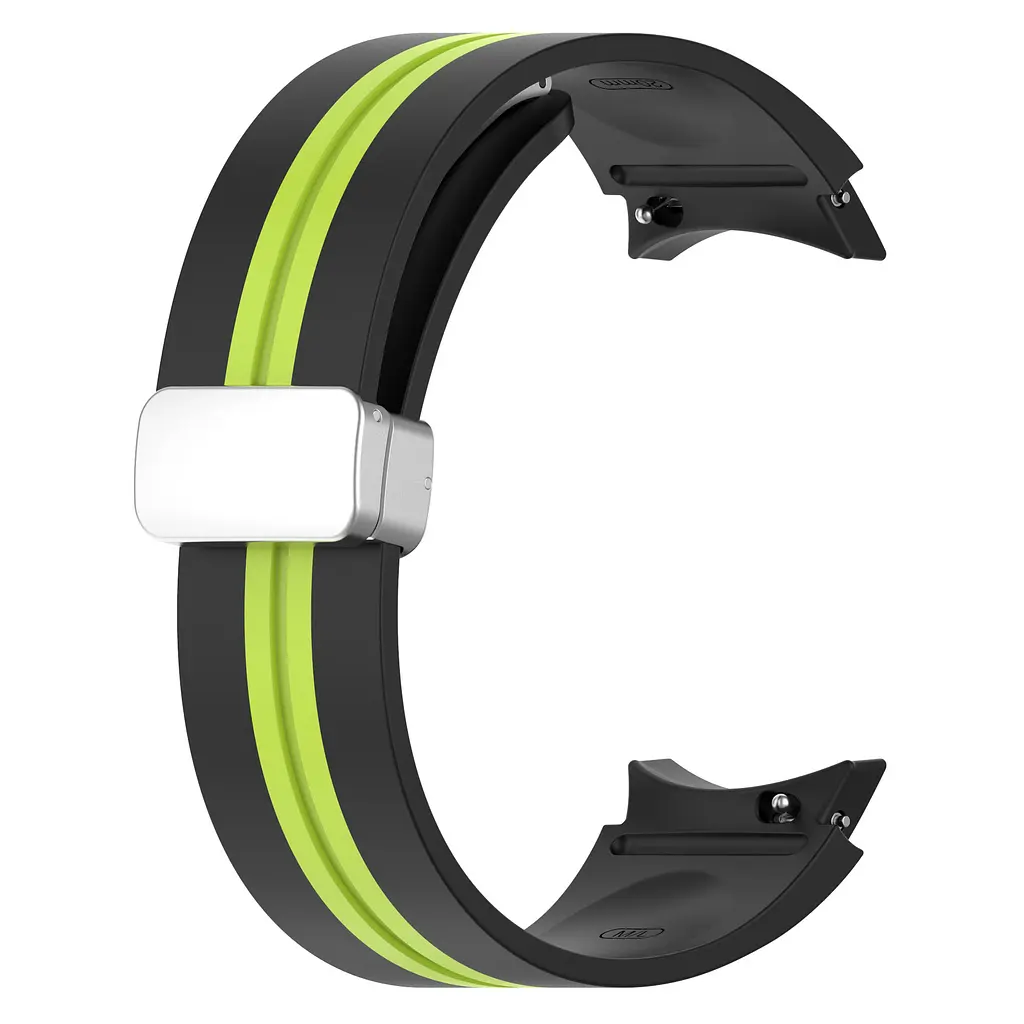 Браслет Cls-line для Samsung Galaxy Watch 6 Classic 43mm 6 Classic 47mm - черно-зеленый ширина крепления 20мм силикон Watchbands (W15-8WB29765195) - фото 3