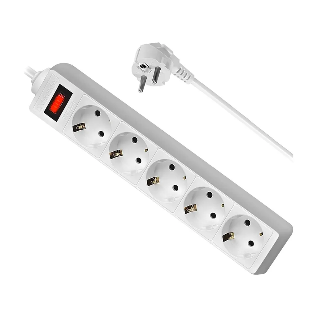 Мережевий фільтр живлення Defender ES 1.8m 5 роз. white (99481) - фото 5