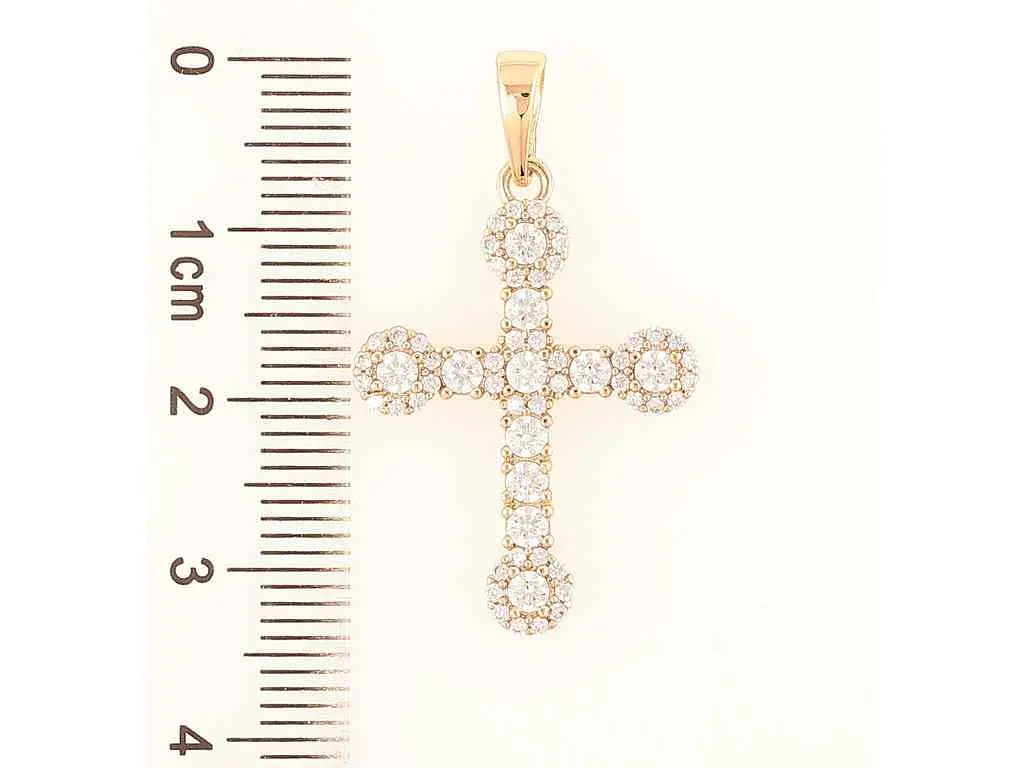 Кулон XUPING Позолота 18K "Хрест з цирконієм" для ланцюжка 271500 - фото 2