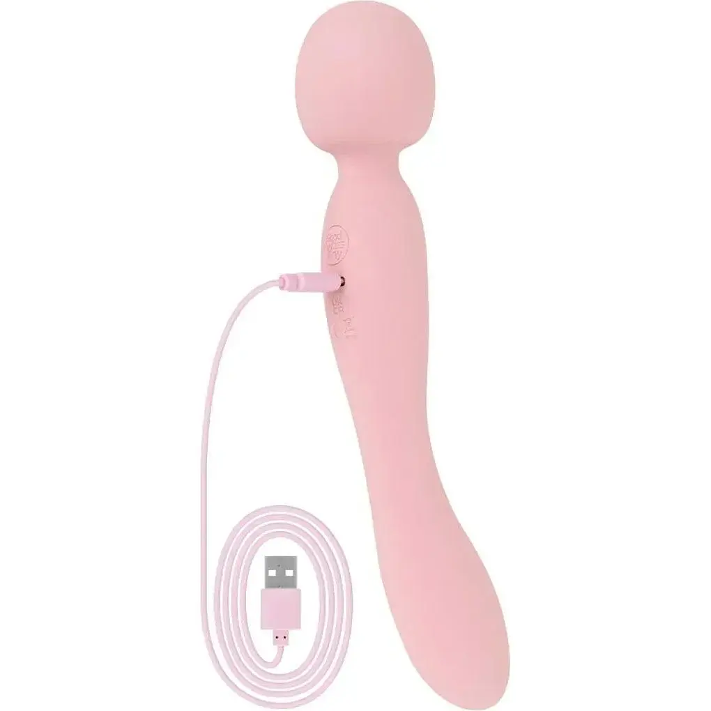 Вібратор Good Vibes Only Simi Double-Sided Wand Vibrator Soft Silicone Pink (SX3076) [152368] - фото 7
