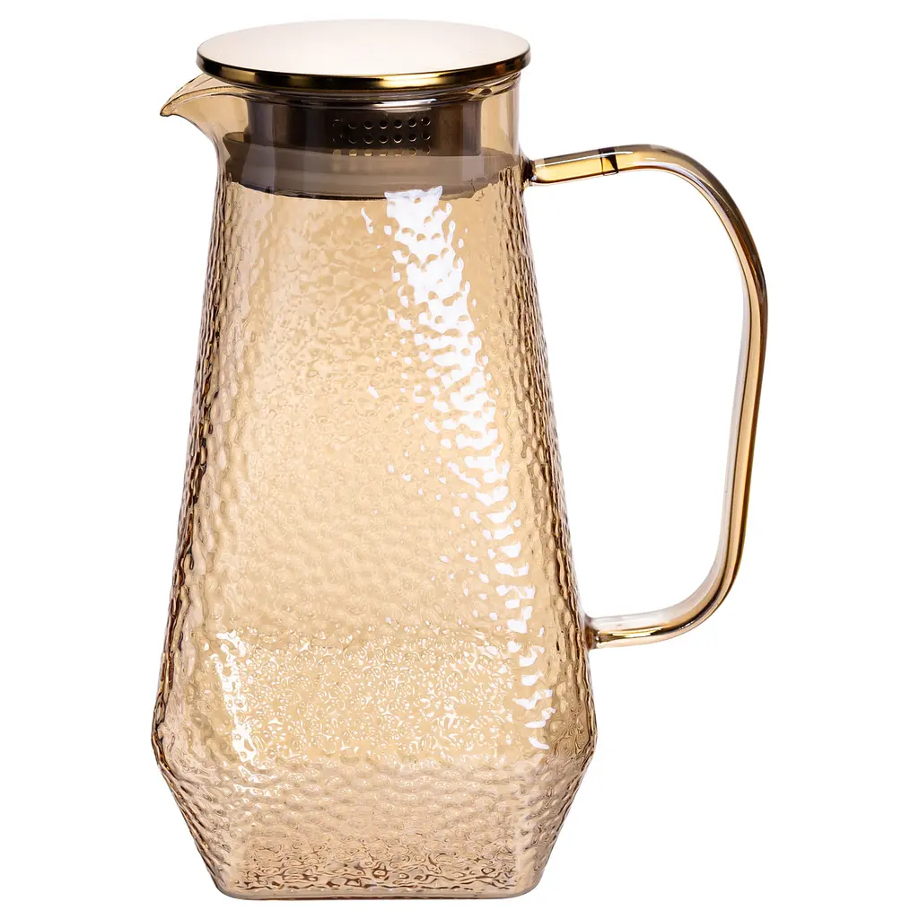 Кувшин 1.8 л со стаканами 6 штук по 200 (мл) графин для компота сока воды лимонада кувшин для напитков Коричневый Yiwu HP-19-39S - фото 3