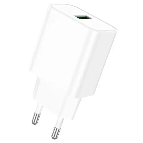 Сітчасте зарядне пристрій BOROFONE BA72A Spring 18W/QC3.0/1USB білий - фото 4