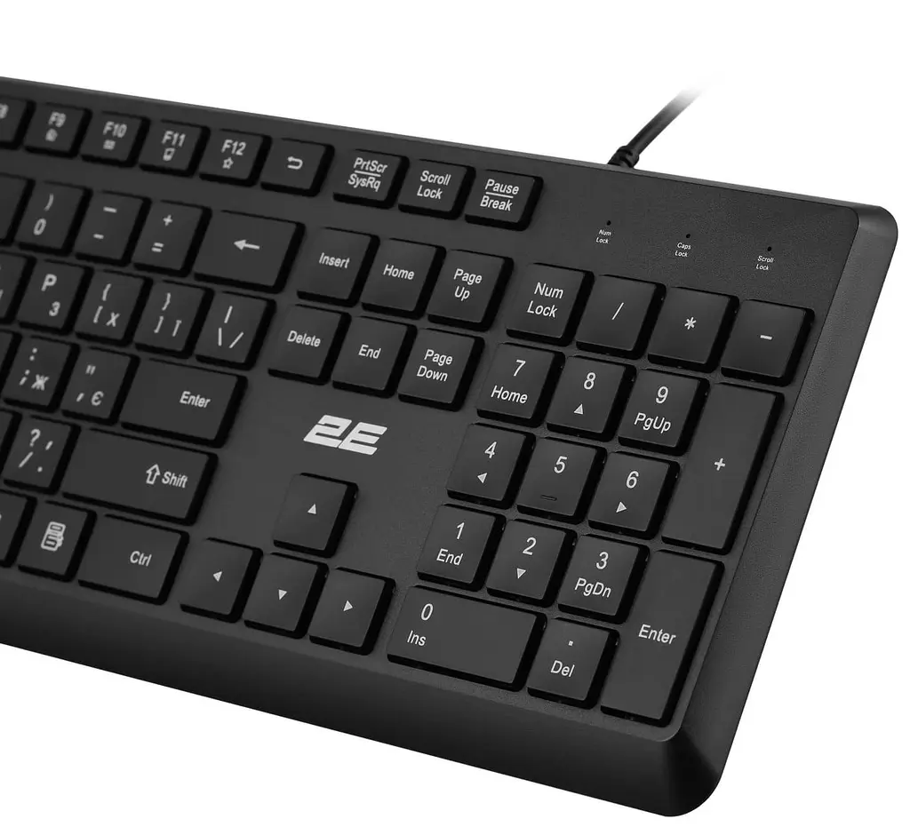 Комплект клавиатура та миша 2E MK405 USB-A, EN/UK, чорний - фото 12