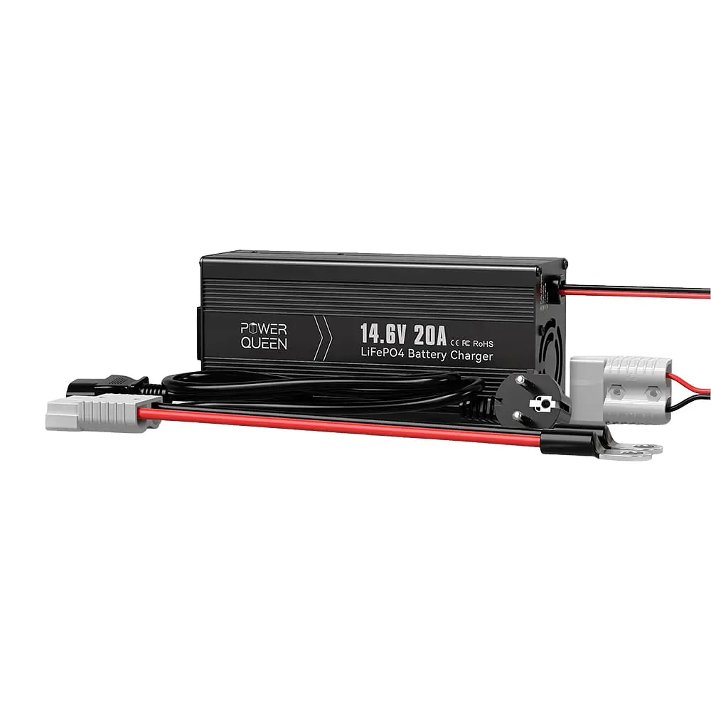 Зарядное устройство для аккумуляторных батарей LiFePO4 14.6V/20A Power Queen P12V20A-BCHA-X (44-00528) - фото 2