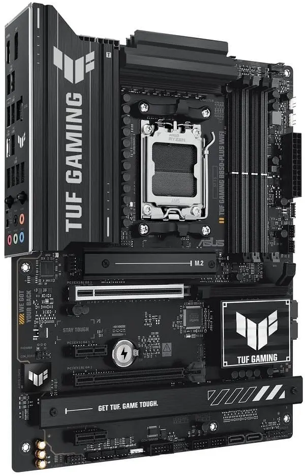 Материнская плата AM5 Asus TUF GAMING B850-PLUS WIFI, B850, 4xDDR5, Int.Video (CPU), 4xSATA3, 3xM.2, 1xPCI-E 5.0 x16, 1xPCI-E 4.0 x16, 2xPCI-E 4.0 x1, ALC1220P, Realtek 2.5Gb, WiFi 7, Bluetooth 5.4, 10xUSB 3.2 / 6xUSB 2.0, HDMI/DP, ATX - фото 4