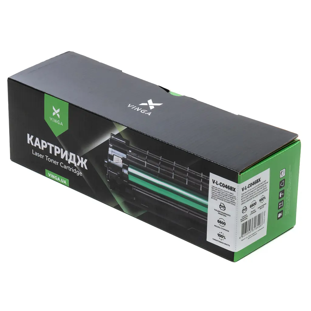 Картридж Vinga CANON 046H Black /CF410X Universal 6.6K (V-L-C046BX) - фото 2