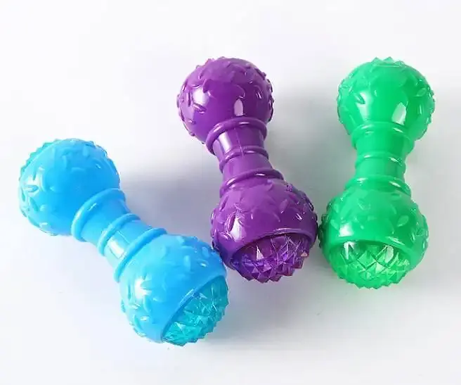 Іграшка, що світиться для собак Bonny Flash dumbbell balls зі звуком, Блакитний - фото 4
