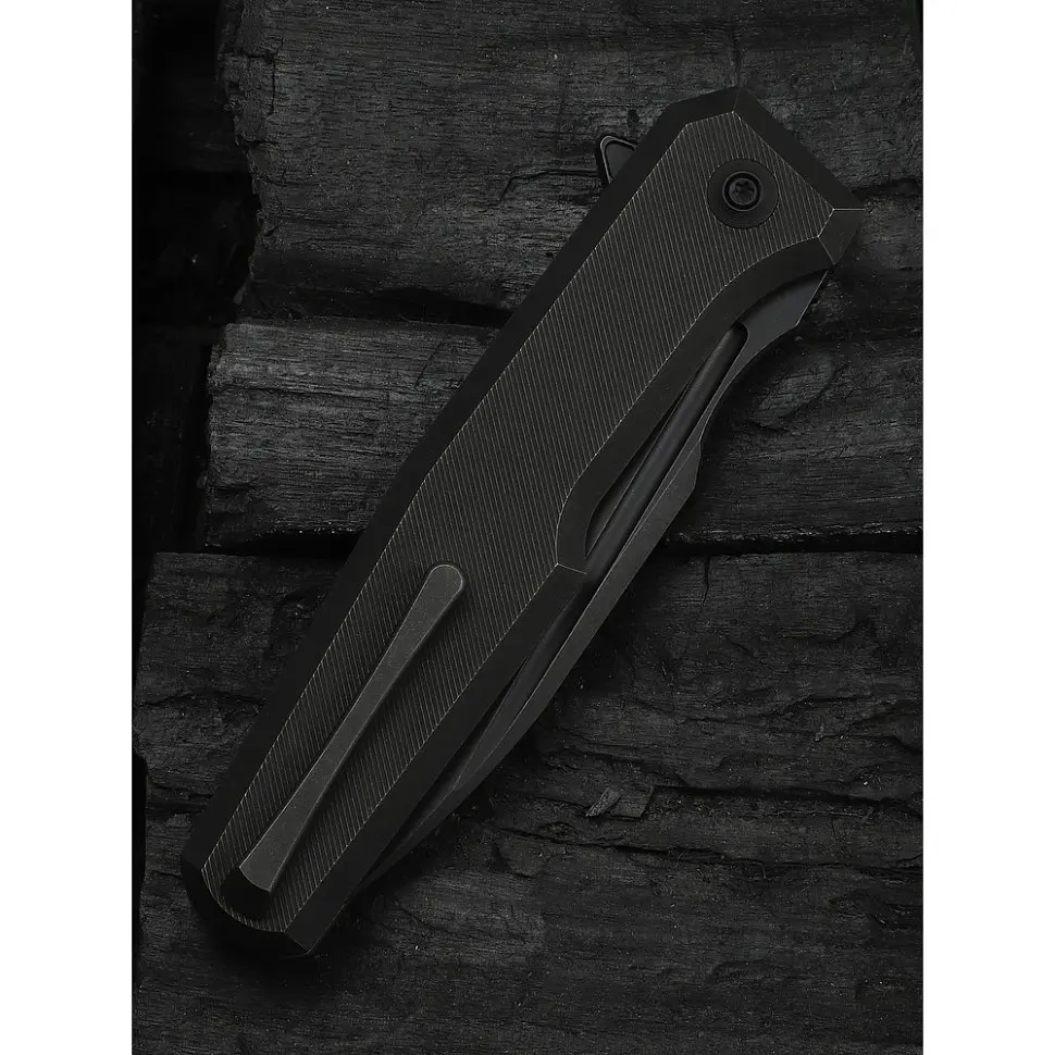 Ніж складаний туристичний Weknife Dressytak (8.6 см) Bohler M390 / Titanium чорний - фото 11