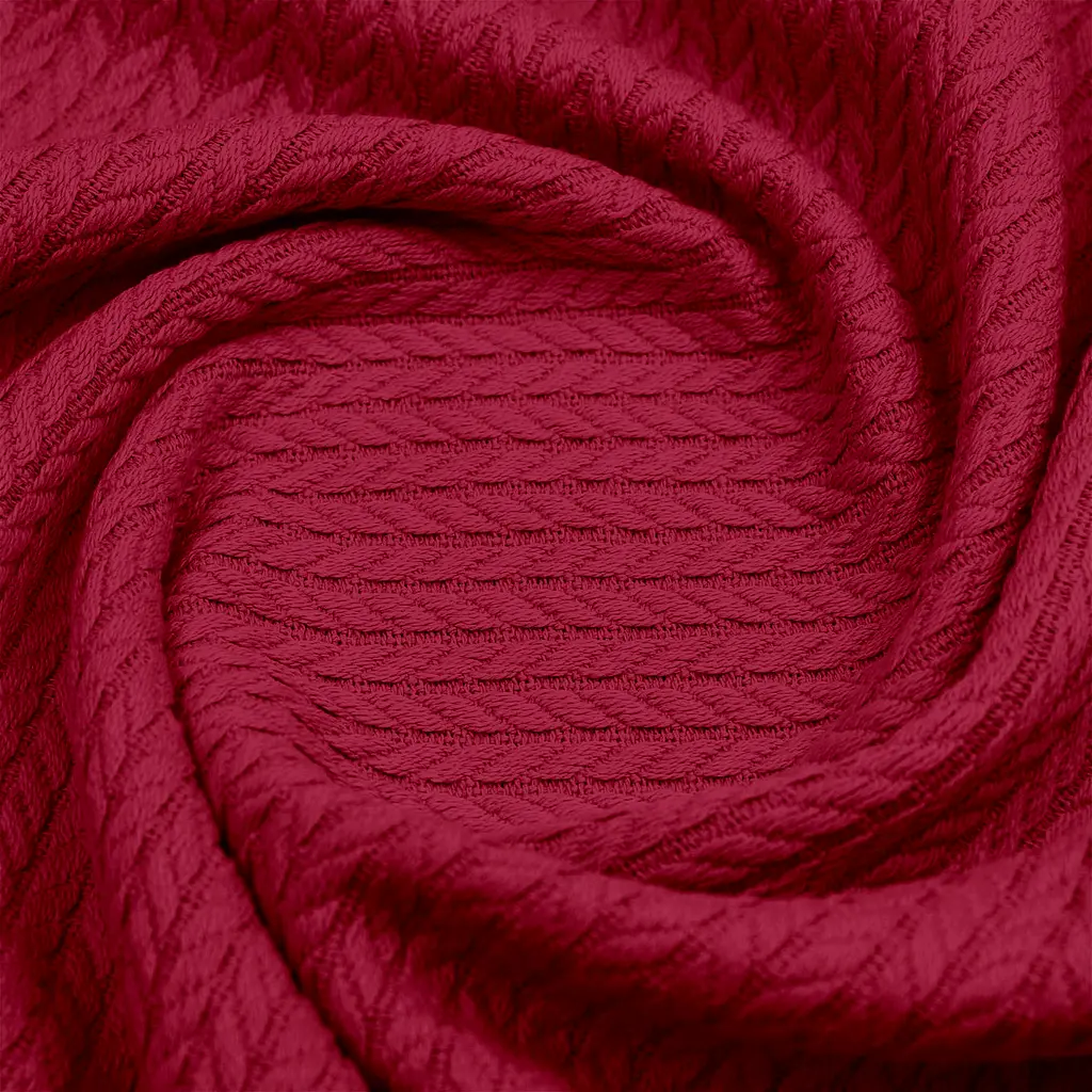 Плед-покрывало Cosas Merlot Knitted Braid косичка 200х220 см красный (Blanket_55Merlot_KnittedBraid_200x220) - фото 4