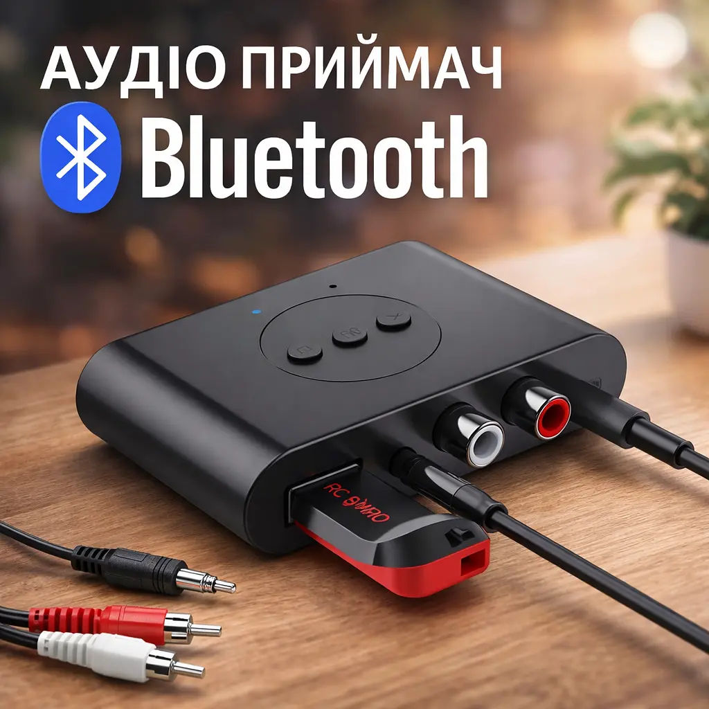 Аудіо приймач Bluetooth NFC адаптер 5.3 стерео ресивер B21 - фото 2