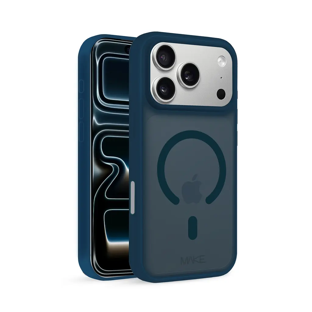 Чохол MAKE Apple iPhone 17 Pro Silicone Aura Magnet Dark Blue - фото 2