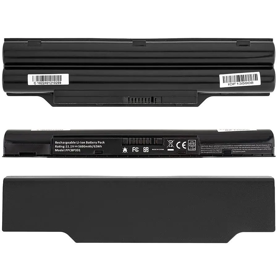 Батарея для ноутбука Fujitsu BP331 (AH532 FMVNBP213 FPCBP331 FPCBP347AP) 11.1V 5600mAh Чорний (LG/ Samsung/ Sanyo) - фото 2