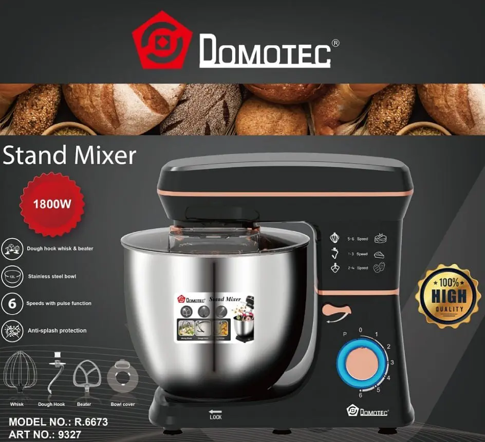 Міксер Domotec R-6673 з великим об'ємом чаші 12 л (44392-R 6673_3784) - фото 2