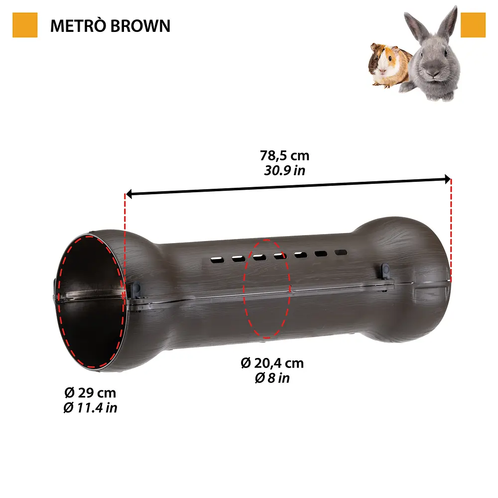 Модульний тунель для кроликів та дрібних тварин Ferplast Metro' Tunnel Black - фото 2