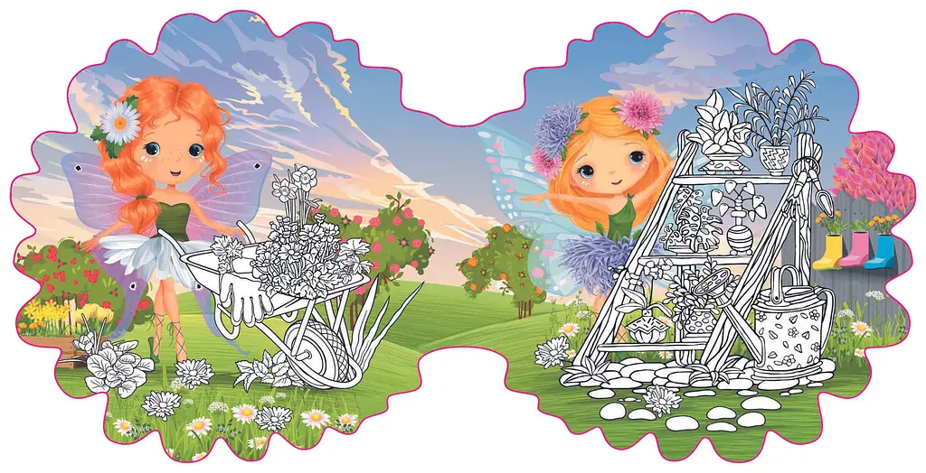 Розмальовка Кристал Бук Квіткові феї Ромашка, 62 наліпки, 8 сторінок (F00026978) - фото 3