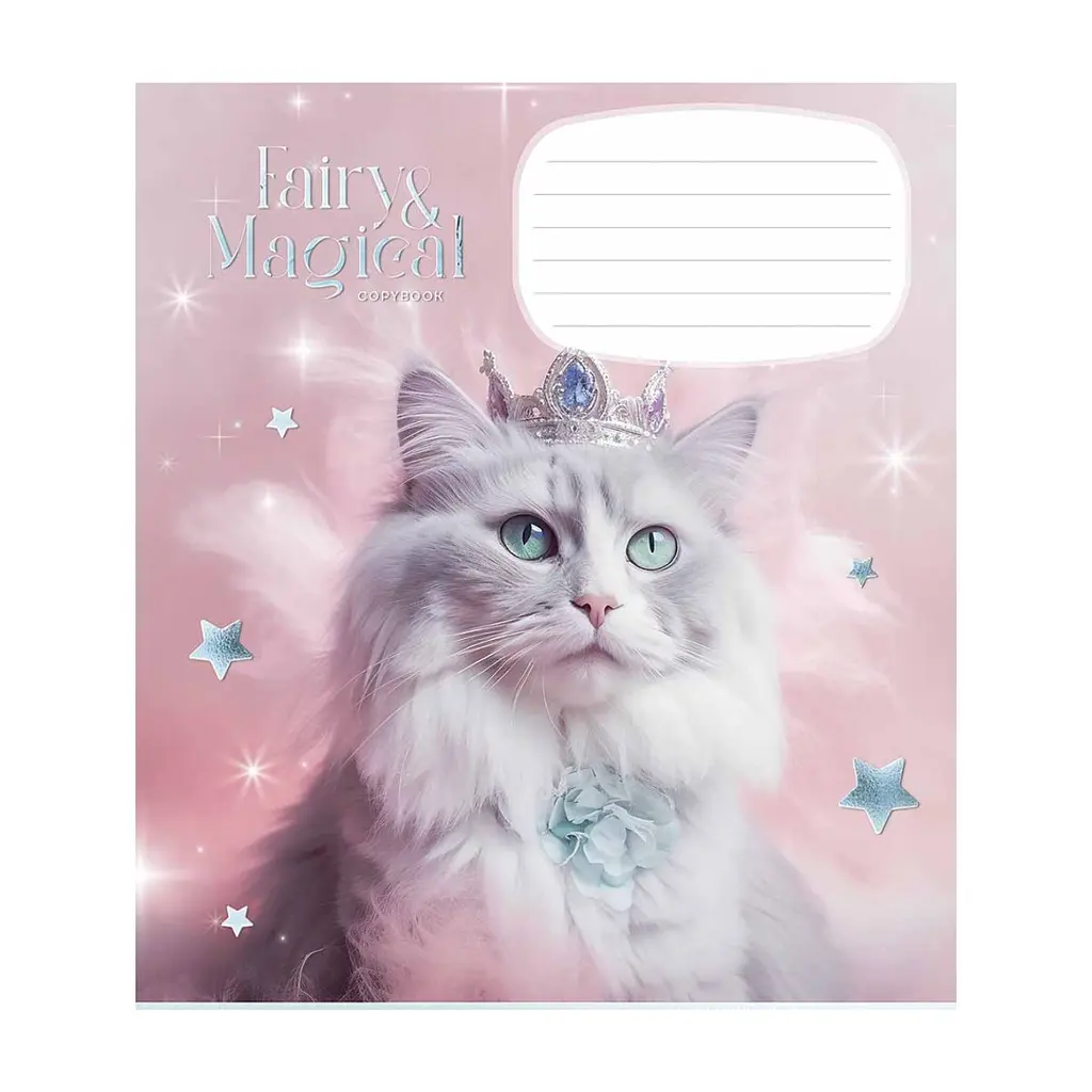 Зошит Школярик Fairy cats 18 аркушів клітинка (018-3316K), в асортименті - фото 5