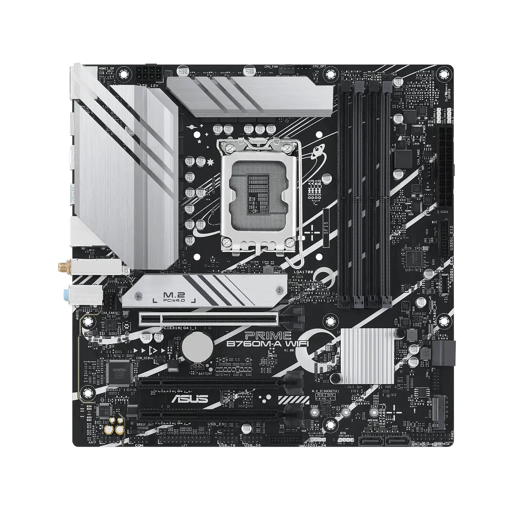 Материнская плата PRIME B760M-A WIFI s1700 B760 4xDDR5 M.2 HDMI DP Wi-Fi BT mATX Asus teh0019101 - фото 2