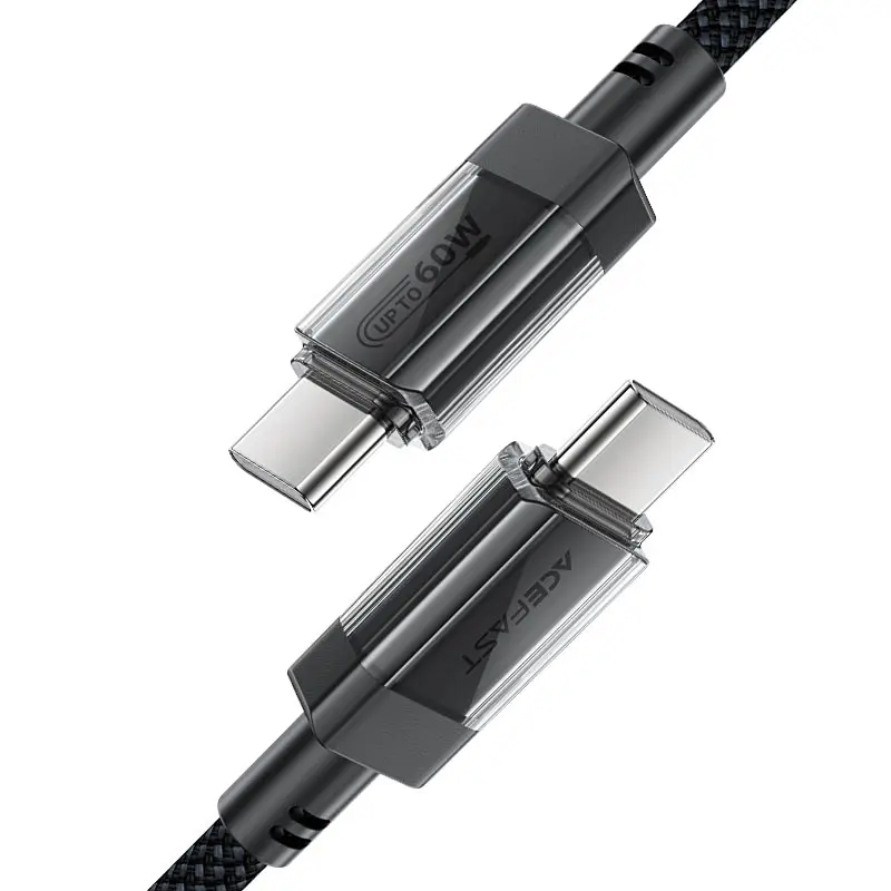 Дата кабель Acefast C12-03 Type-C to Type-C 60W (1.2m) Black - фото 4