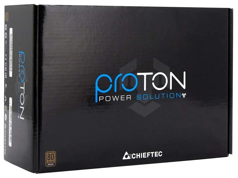 Блок живлення Chieftec Proton (500W), >85%, 80+ Bronze, 120мм, 1xMB 24pin(20+4), 1xCPU 8pin(4+4), 3xMolex, 6xSATA, 2xPCIe 8pin(6+2) - фото 3