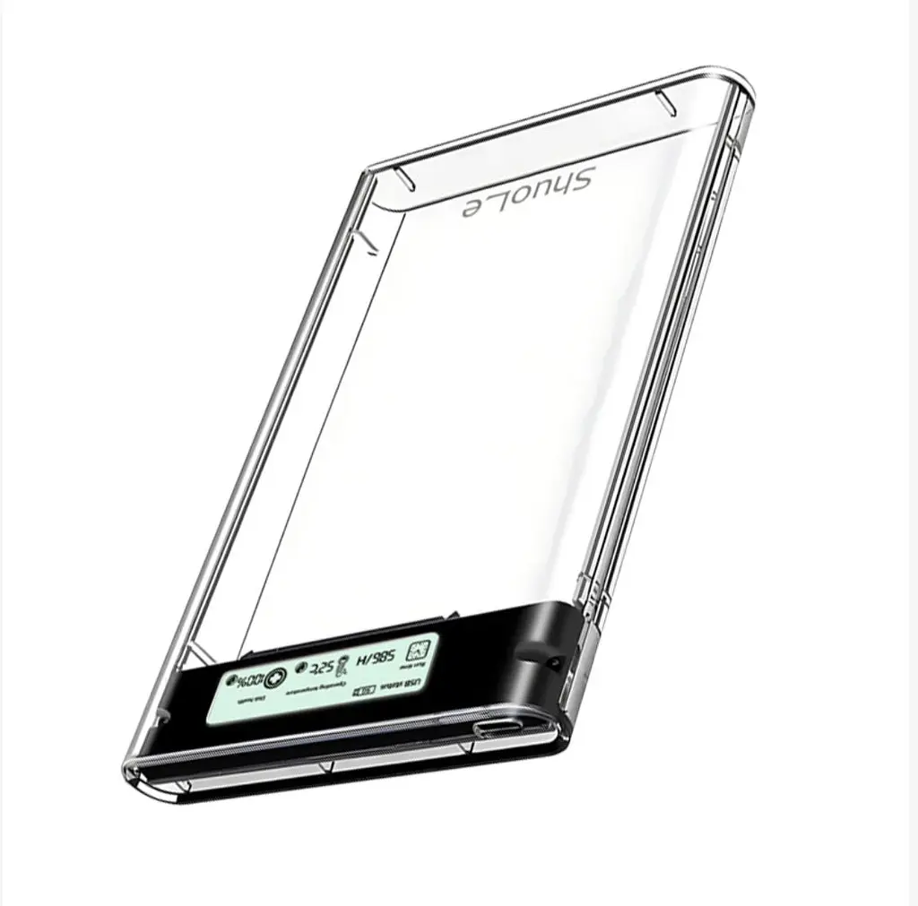 Внешний карман с дисплеем XON MemoryCase для 2.5" SATA HDD/SSD USB 3.1 Type-C (XHC2C13S21PT 2209) Прозрачный  - фото 3