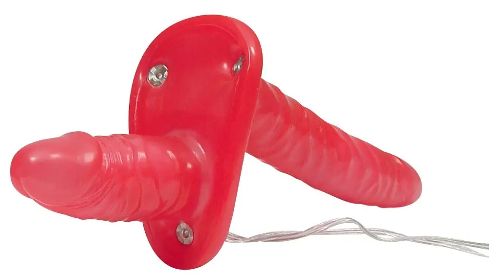 Страпон - Bad Kitty Vibrating Strap-On Duo - фото 4