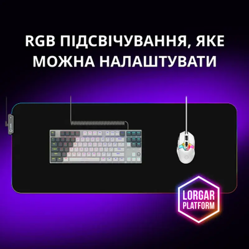 Клавіатура Lorgar Azar 514TKL RGB Mechanical USB UA White/Grey (LRG-GK514TKL-WH-UA) - фото 9