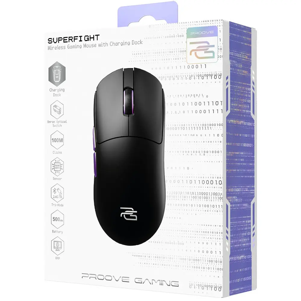 Бездротова ігрова миша Proove Gaming Superfight Wireless with charging dock, в асортименті - фото 2
