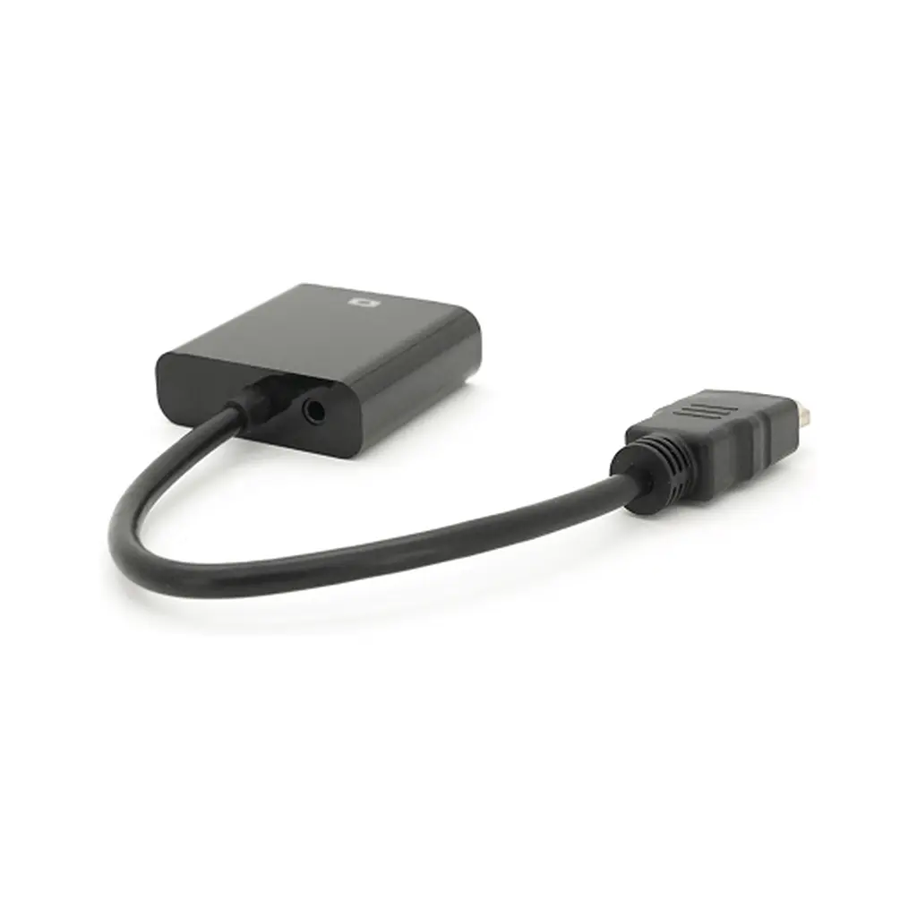 Перехідник HDMI M to VGA F + Audio 0.1m 4K/2K black Voltronic (YT-C-HDMI(M)/VGA(F)+AUX-B) - фото 2