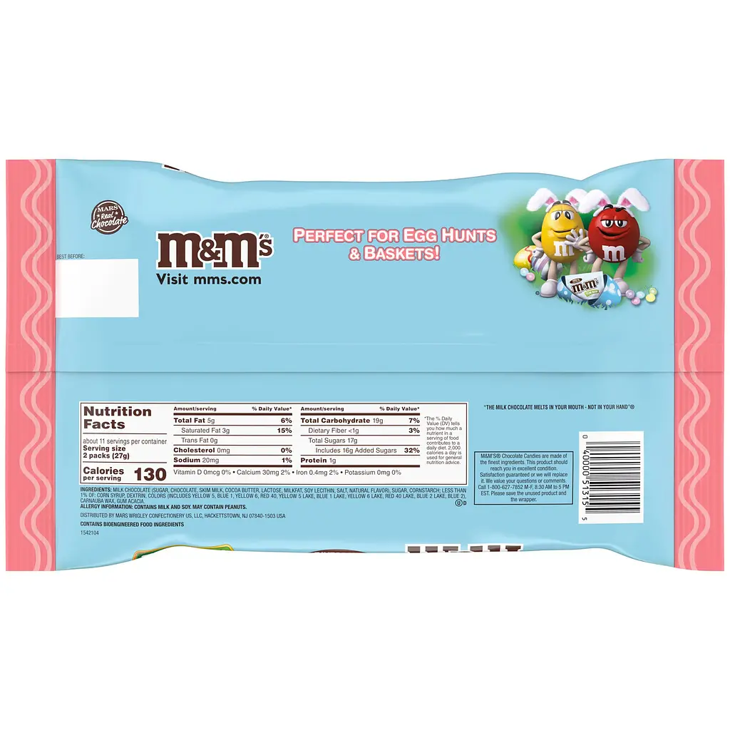 Драже M&M's Easter Fun Size Milk Chocolate Egg Hunt Candy 298 g - фото 2