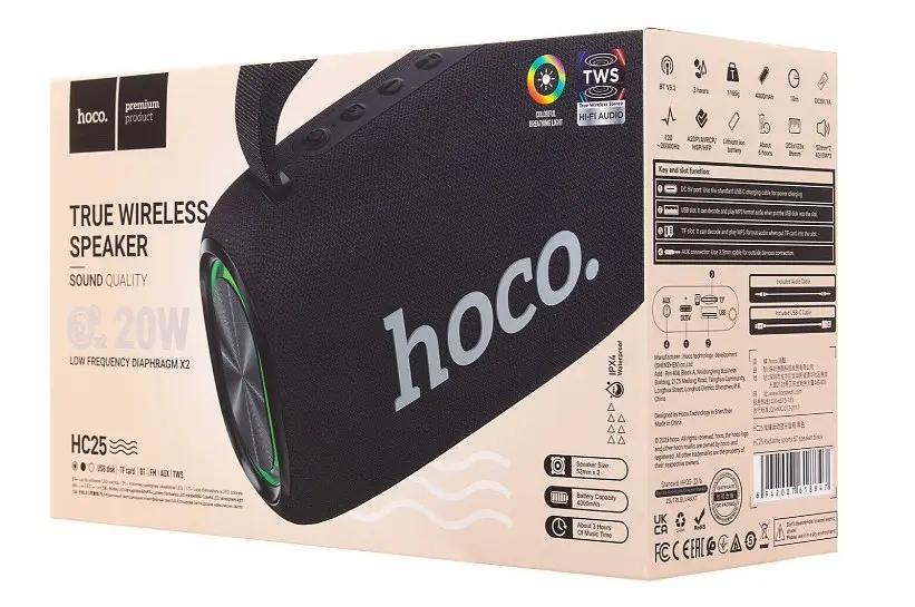 Колонка HOCO HC25 Radiante sports BT speaker Black - фото 4