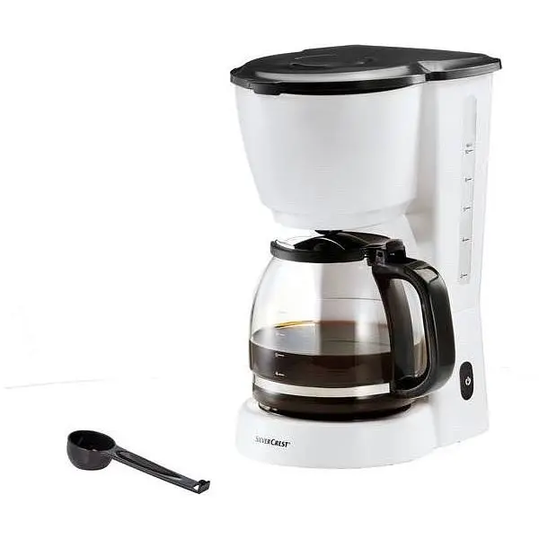 Кофеварка капельная Silver Crest SKMK 1000 A1 съемный резервуар немецкая 1.25 л 1000 Вт белая - фото 2