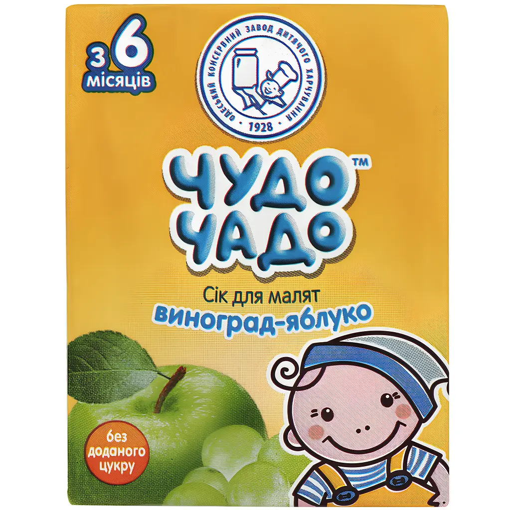 Упаковка соку Чудо-Чадо Виноградно-яблучний 3.6 л (200 мл х 18 шт.) - фото 2