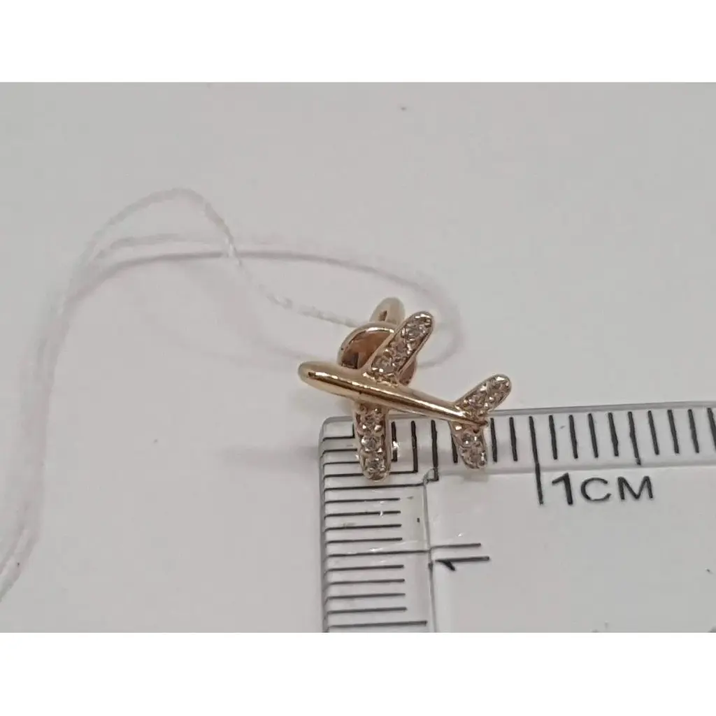 Золоті сережки-пусети Родинні коштовності з фіанітами. 131216 - фото 4