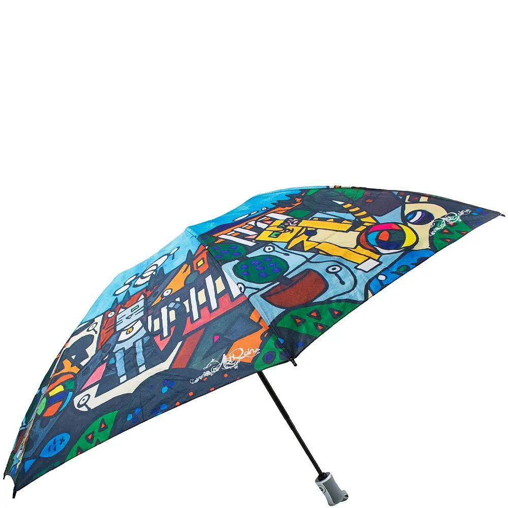 Жіноча складана парасолька повний автомат Art Rain 102 см різнобарвна - фото 2