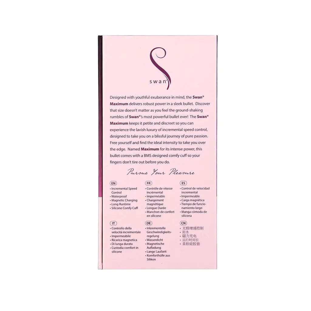 Віброкуля Swan Maximum + Comfy Cuff Pink, суперпотужна, різна інтенсивність, силіконова манжета - фото 10