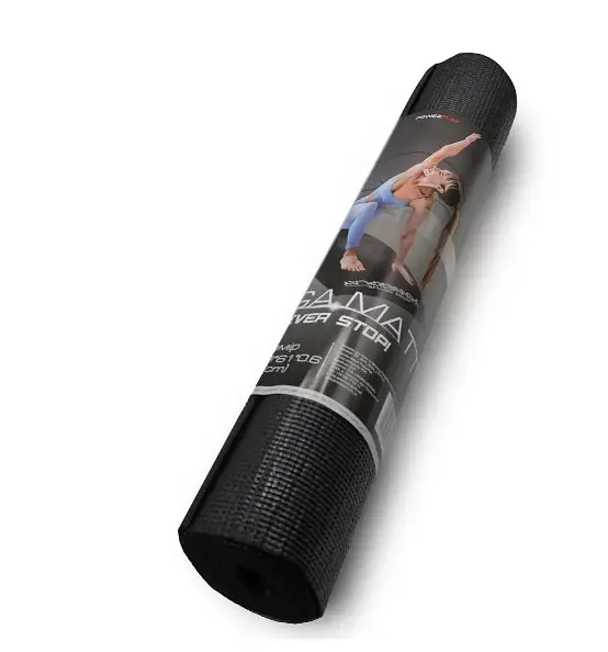 Килимок для йоги та фітнесу PowerPlay 4010 PVC Yoga Mat Чорний (173x61x0.6) (PP_4010_Black_(173*0,6)) - фото 7