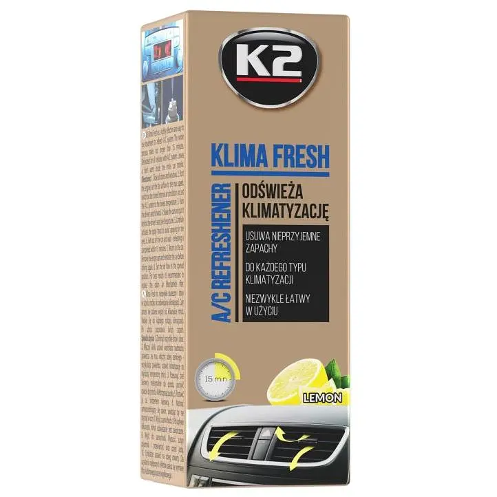 Очисник кондиціонера антибактеріальний K2 Klima Fresh Lemon 150 мл аерозоль (K222) - фото 3