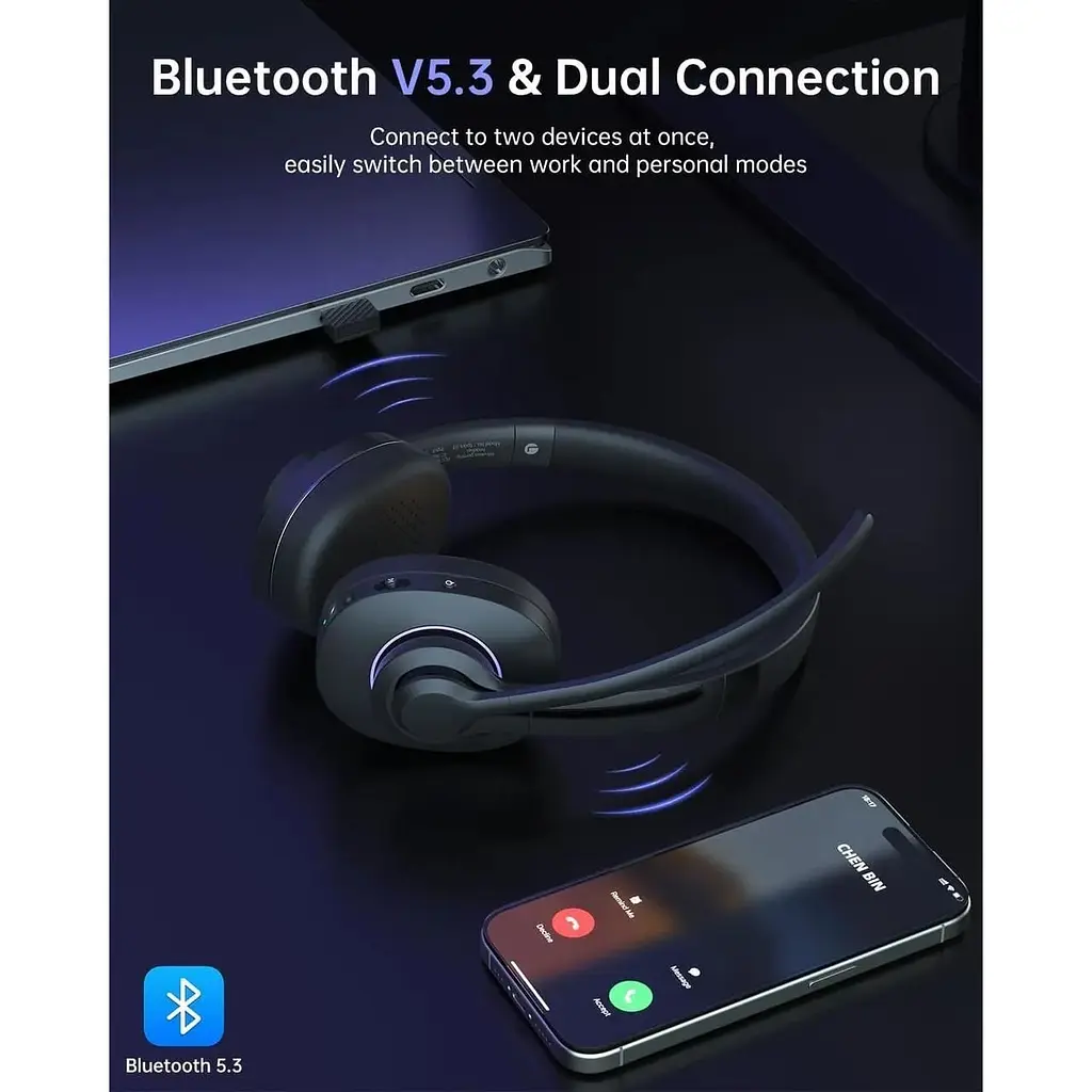 Бездротова гарнітура Syndesmos із мікрофоном Bluetooth - фото 2