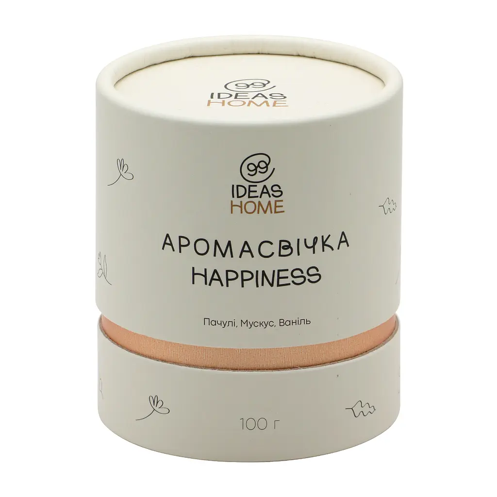 Аромасвічка 99IDEAS HAPPINESS - Пачулі, Мускус, Ваніль, 100 г - фото 3