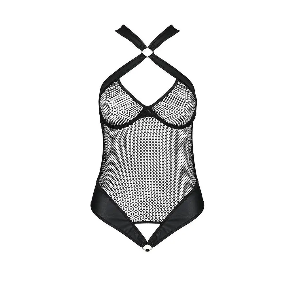Сетчатый боди с халтером Amanda Body black - Passion L/XL - фото 3