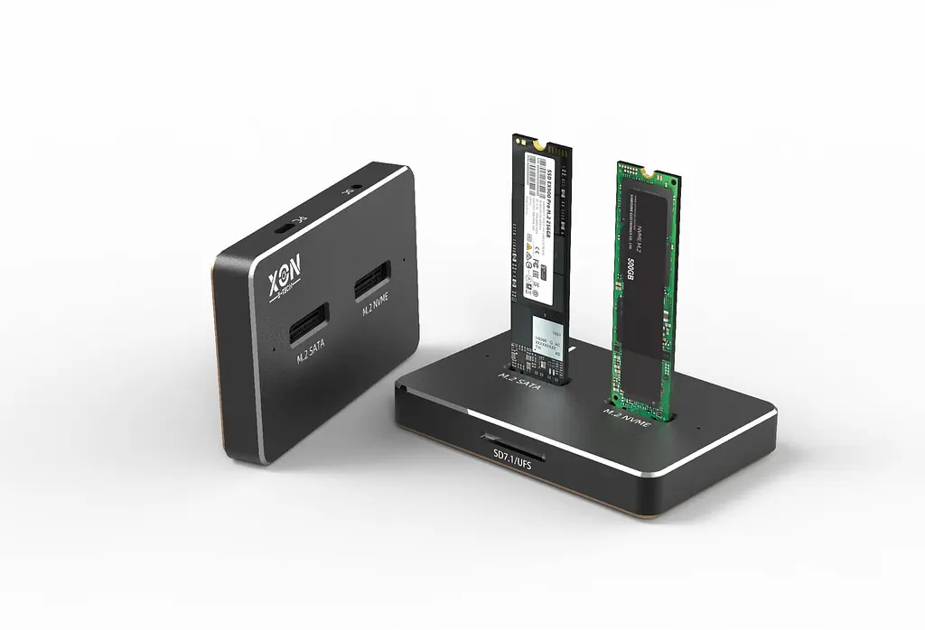 Док-станція клонувальник XON MemoryDock для двох M.2 NGFF SATA USB 3.1 Type-C Чорний (XMD1C13NG2PB 6457) - фото 3