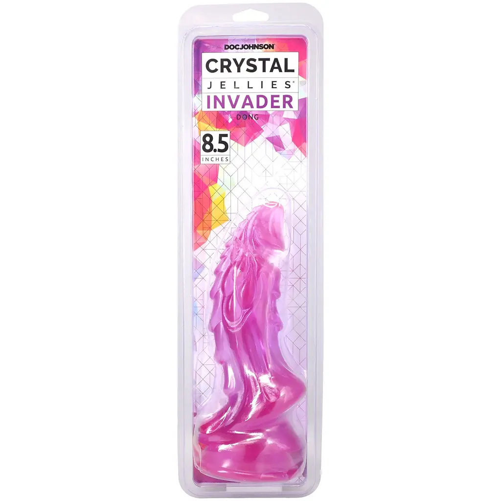 Фентезійний фалоімітатор Doc Johnson Crystal Jellies Invader 8.5 Inch, 21.6 см - фото 5