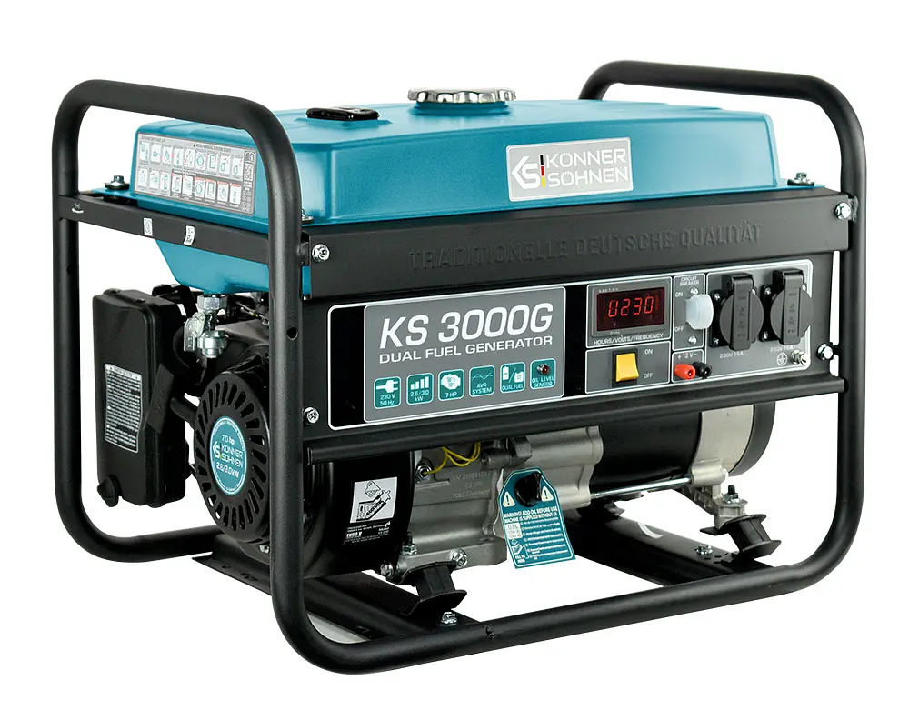 Генератор бензиновий газ/бензин Konner&Sohnen 2.6/3 кВт KS 3000G - фото 3